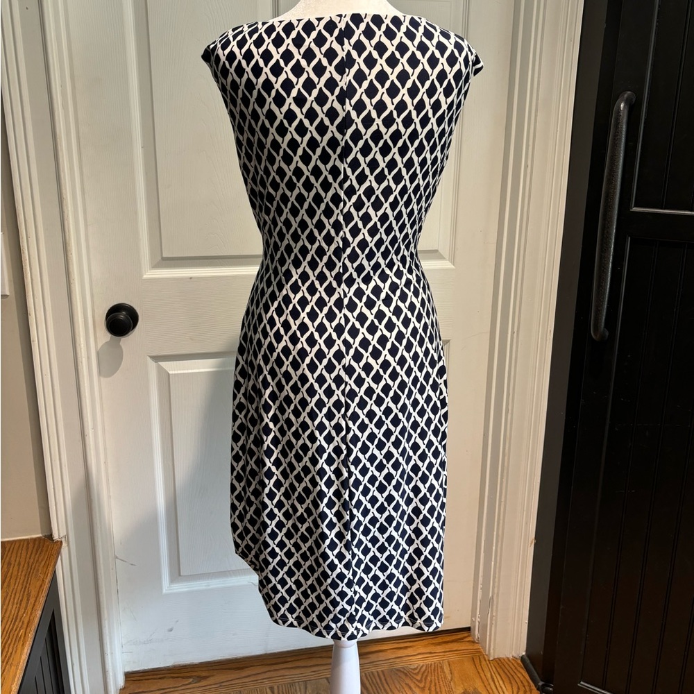 Ralph Lauren Navy/White Jersey Dress SZ 10 - Picture 2 of 5